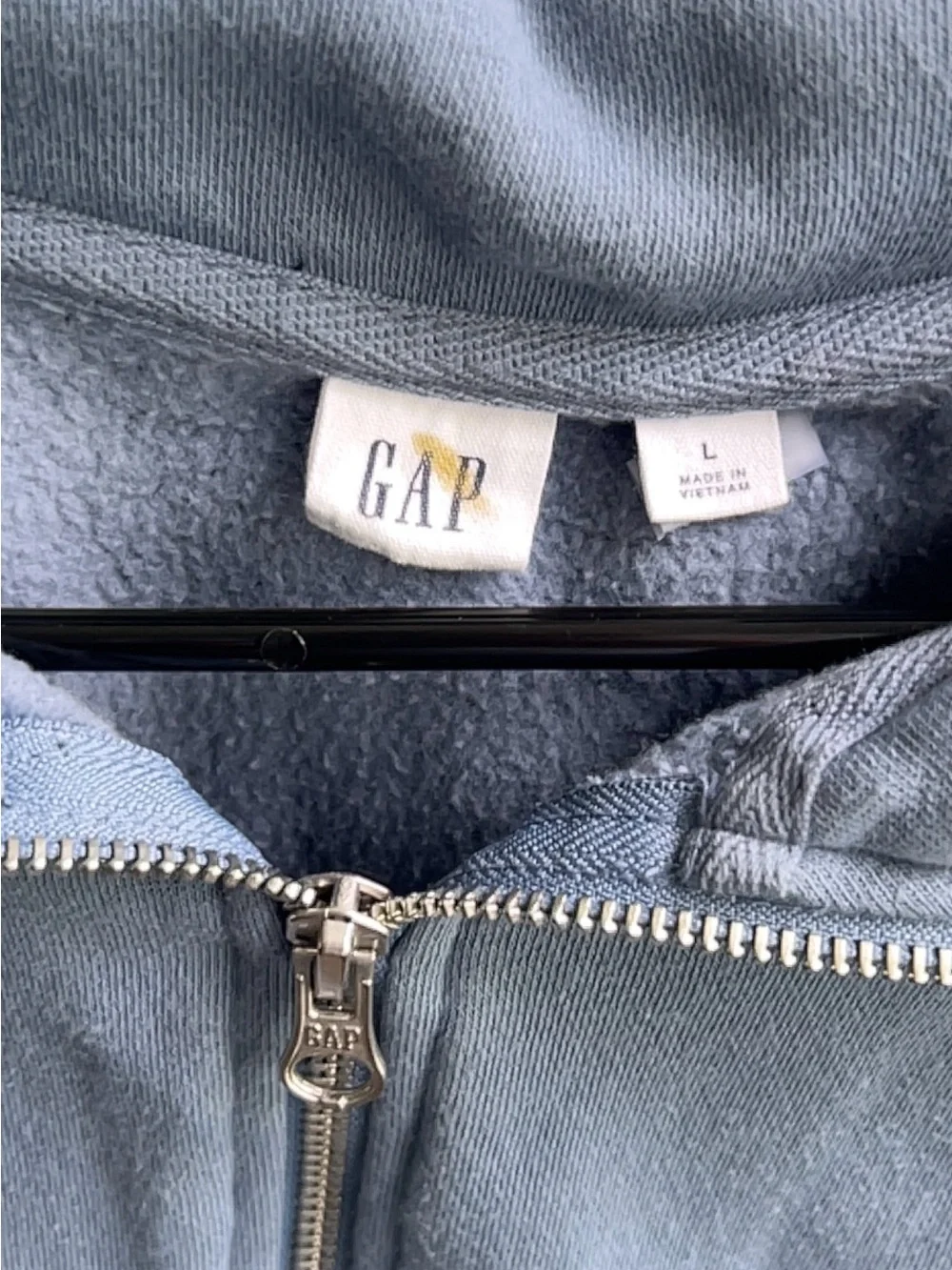 GAP Dusty Blue Half-Zip Cowl Sweatshirt - Picture 2 of 8
